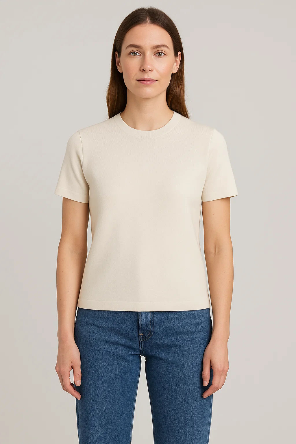 Lia - Compact Knit Tee